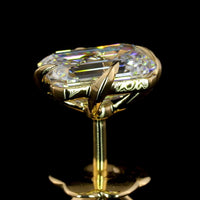 14K Yellow Gold Emerald Cut Lab Diamond Stud Earrings - 2.07 Carat Total Weight (D VS2 & E VVS2) - Covaloro Fine Jewelry