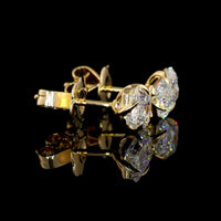 14K Yellow Gold Emerald Cut Lab Diamond Stud Earrings - 2.07 Carat Total Weight (D VS2 & E VVS2) - Covaloro Fine Jewelry