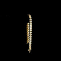14K Yellow Gold Emerald Cut Lab Diamond Tennis Bracelet - 12.18 Carat Total Weight, Bezel Set, 38 Stones, E-F VS Quality - Covaloro Fine Jewelry