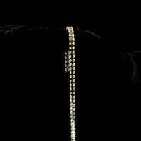 14K Yellow Gold Emerald Cut Lab Diamond Tennis Bracelet with Bezel Setting - 7.29 Total Carat Weight (50 Stones, E-F Color, VS Clarity) - Covaloro Fine Jewelry