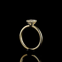 14K Yellow Gold Emerald Cut Solitaire Ring with 1.04 Carat Lab Diamond - D VVS2 IGI Certified - Covaloro Fine Jewelry