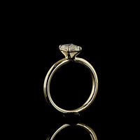 14K Yellow Gold Emerald Cut Solitaire Ring with 1.04 Carat Lab Diamond - D VVS2 IGI Certified - Covaloro Fine Jewelry
