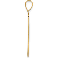 14K Yellow Gold Emperor Tarot Card Pendant - Intricately Engraved with Regal Symbolism by Oro Pregiato
