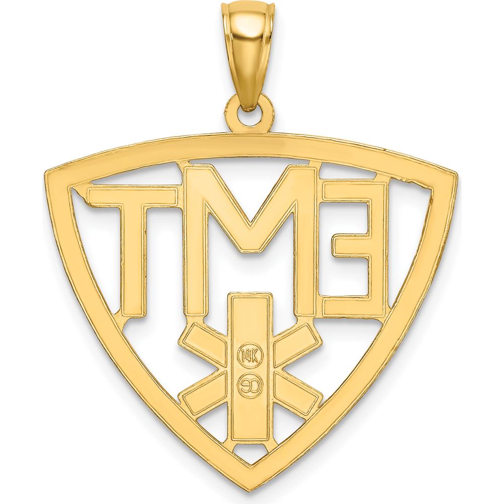 14K Yellow Gold EMT Emergency Medical Technician Charm - 22.3mm Length by Oro Pregiato