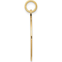 14K Yellow Gold Enamel Circular Engravable Disc Charm - Polished Finish by Oro Pregiato