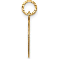 14K Yellow Gold Enamel Circular Engravable Disc Charm with Polished Back - 21.13mm Length by Oro Pregiato