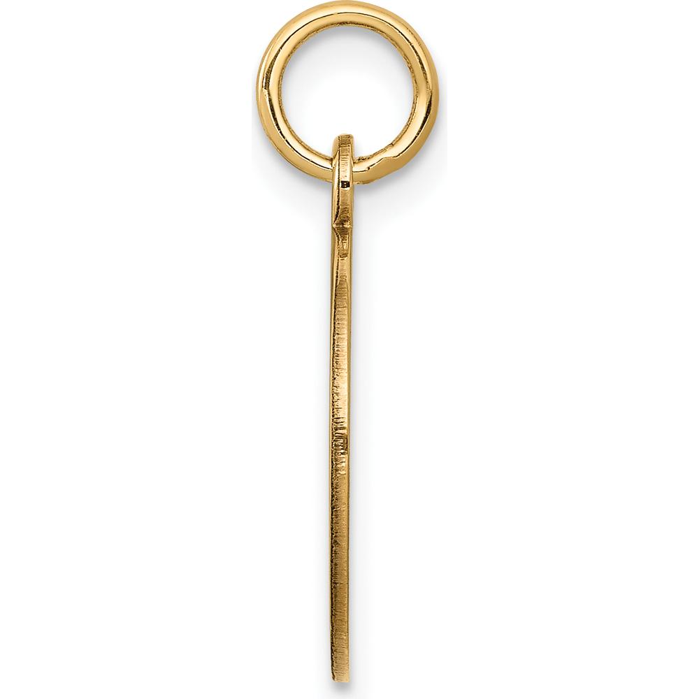 14K Yellow Gold Enamel Circular Engravable Disc Charm with Polished Back - 21.13mm Length by Oro Pregiato