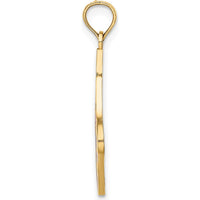 14K Yellow Gold Enamel "Ho Ho Ho" Christmas Stocking Charm - Festive Holiday Pendant by Oro Pregiato