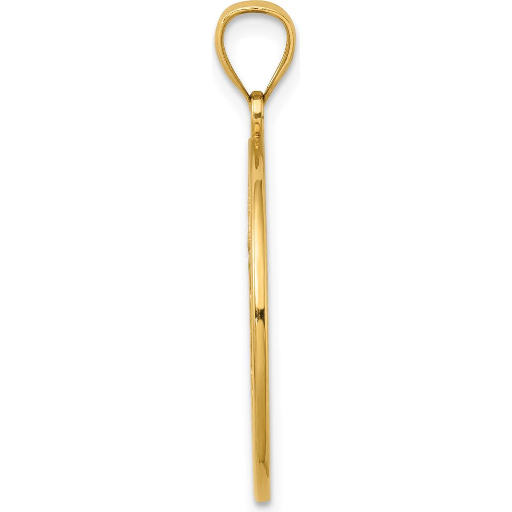 14K Yellow Gold Enamel Hummingbird and Floral Charm Pendant - Nature-Inspired Design by Oro Pregiato