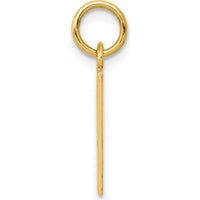 14K Yellow Gold Enameled Ace of Spades Card Charm - 18mm Length by Oro Pregiato