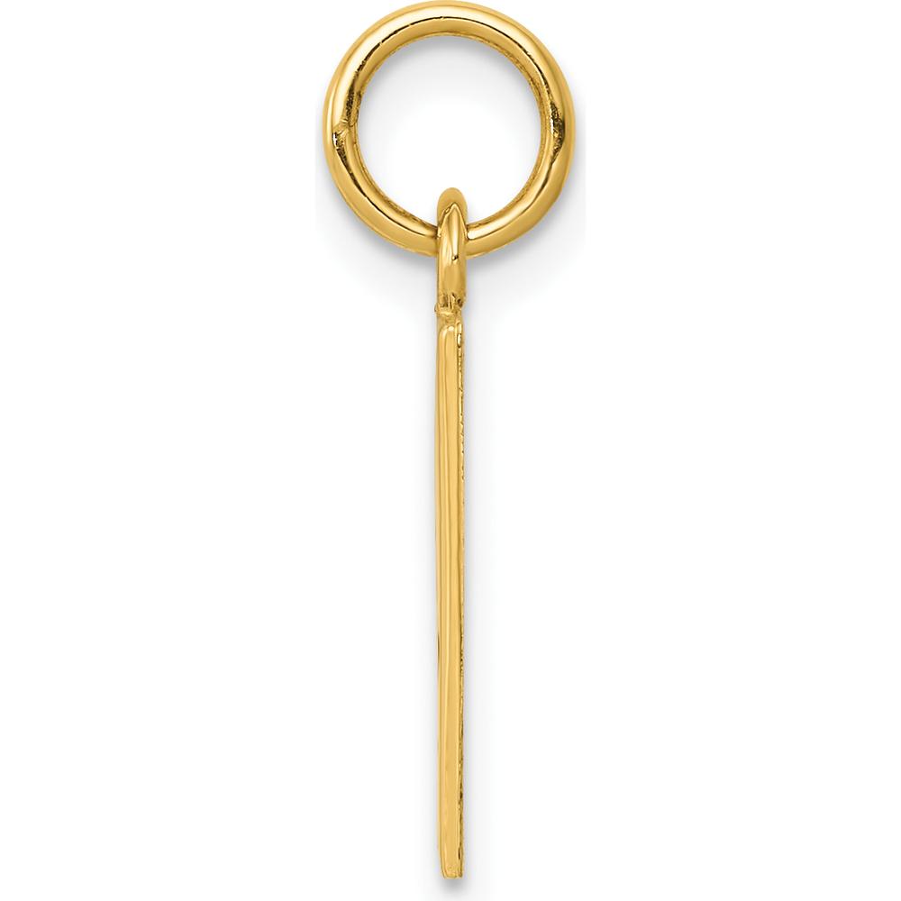 14K Yellow Gold Enameled Ace of Spades Card Charm - 18mm Length by Oro Pregiato