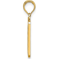 14K Yellow Gold Enameled Bingo Card Charm with Red and White Enamel Accents by Oro Pregiato