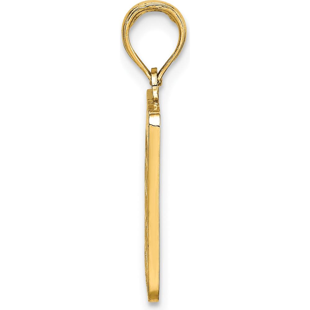 14K Yellow Gold Enameled Bingo Card Charm with Red and White Enamel Accents by Oro Pregiato