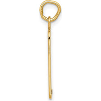 14K Yellow Gold Enameled Birth Certificate Charm with Pink Enamel Accents