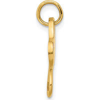 14K Yellow Gold Enameled Flat Toadstool Charm - Whimsical Nature-Inspired Pendant by Oro Pregiato