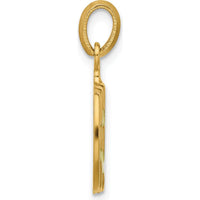 14K Yellow Gold Enameled Jack-o-Lantern Pendant - Fun Holiday Charm by Oro Pregiato