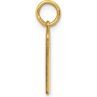 14K Yellow Gold Enameled Pink Birth Certificate Charm - Engravable Design