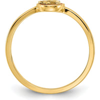 14K Yellow Gold Enameled Ring with Diamond-Cut Stars and Enamel Accents by 0