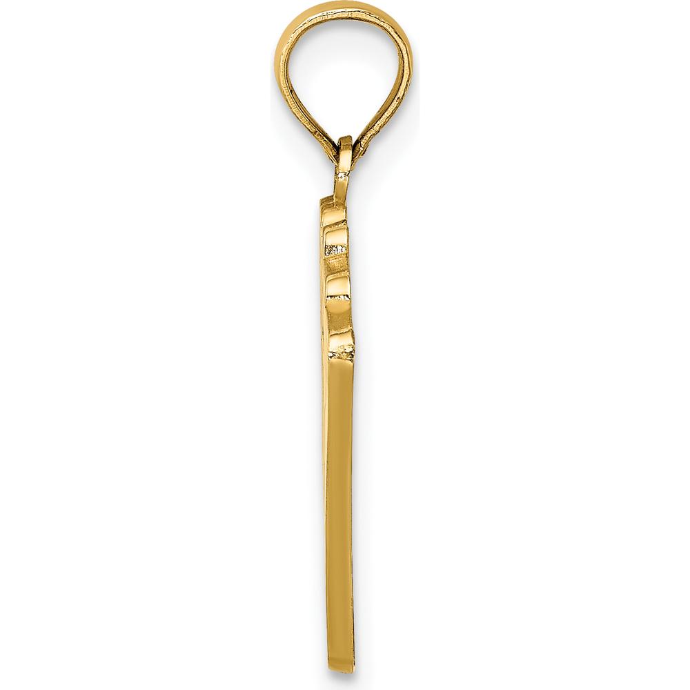 14K Yellow Gold Enameled Royal Flush Playing Cards Charm - 21mm Length by Oro Pregiato