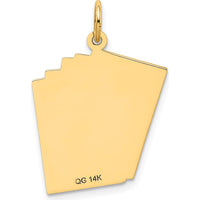 14K Yellow Gold Enameled Royal Flush Playing Cards Charm by Oro Pregiato
