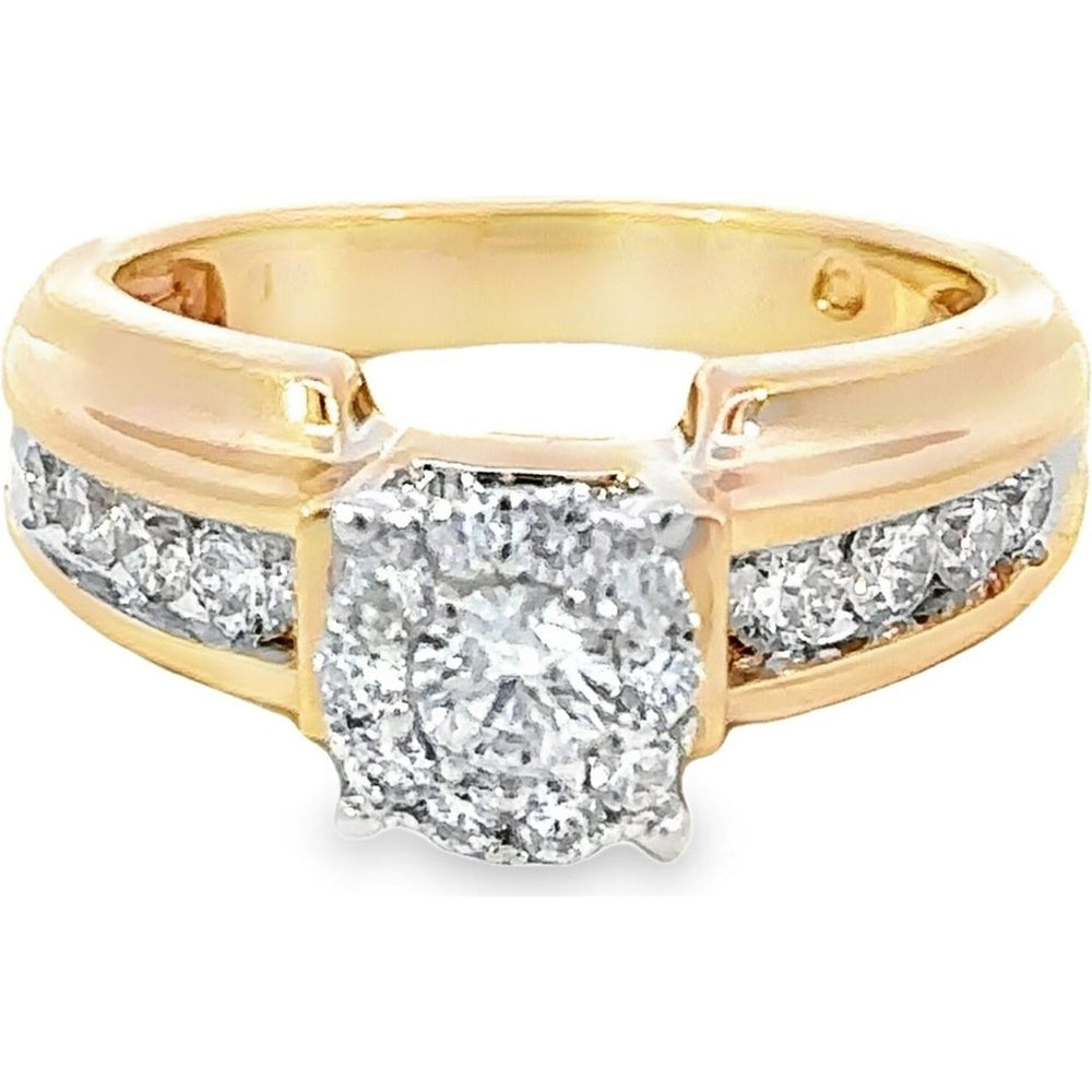 14K Yellow Gold Engagement Ring with Channel-Set Round Diamonds - 0.60 Carat Total Diamond Weight by Auriventus
