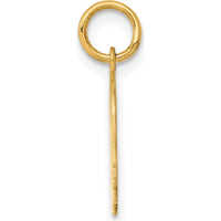 14K Yellow Gold Engravable Boy Head Charm Pendant - 18mm by Oro Pregiato
