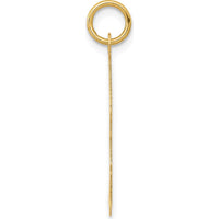 14K Yellow Gold Engravable Boy Head Charm - Polished & Laser Design by Oro Pregiato