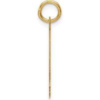 14K Yellow Gold Engravable Boy Head Charm - Polished Finish, 23.3mm Length by Oro Pregiato