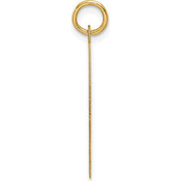 14K Yellow Gold Engravable Boy Head Silhouette Pendant Charm by Oro Pregiato