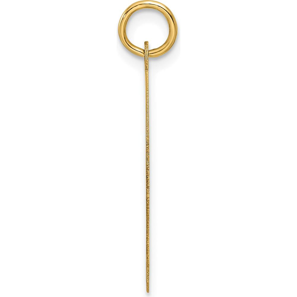 14K Yellow Gold Engravable Boy Head Silhouette Pendant Charm by Oro Pregiato