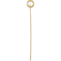14K Yellow Gold Engravable Dog Tag Disc Charm with Textured Pattern - Polished Finish by Oro Pregiato