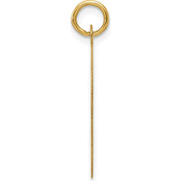 14K Yellow Gold Engravable Girl Head Charm Pendant - 26.4mm Length by Oro Pregiato