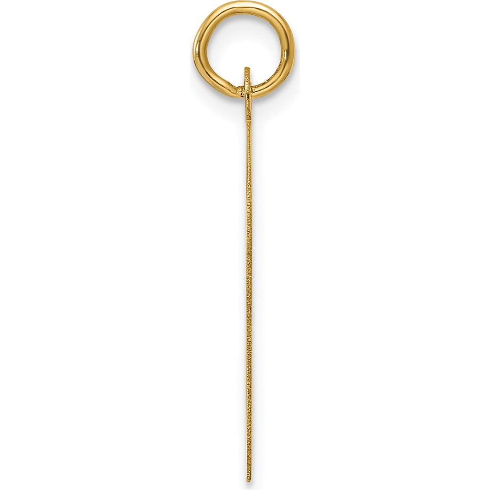 14K Yellow Gold Engravable Girl Head Charm Pendant - 26.4mm Length by Oro Pregiato