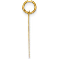 14K Yellow Gold Engravable Girl Head Charm Pendant - Polished Finish by Oro Pregiato