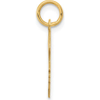14K Yellow Gold Engravable Girl Head Charm with Polished Finish - 22mm Length by Oro Pregiato
