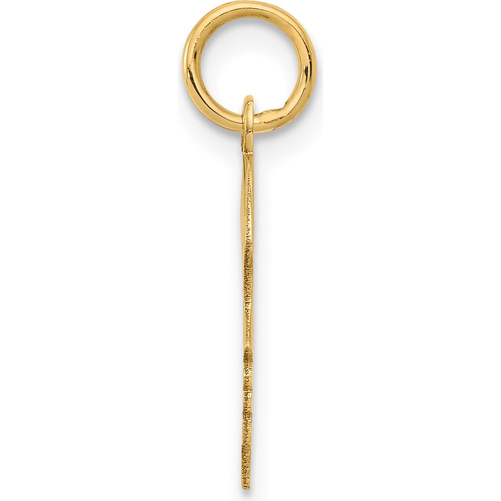 14K Yellow Gold Engravable Girl Head Charm with Polished Finish - 22mm Length by Oro Pregiato
