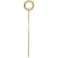 14K Yellow Gold Engravable "Happy Anniversary" Disc Charm with Heart Design - 25mm