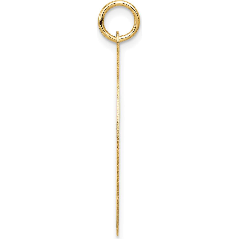 14K Yellow Gold Engravable "Happy Anniversary" Disc Charm with Heart Design - 25mm