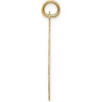 14K Yellow Gold Engravable Happy Anniversary Scalloped Disc Charm Pendant by Oro Pregiato