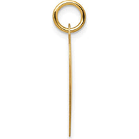 14K Yellow Gold Engravable Heart Charm Pendant - 18mm