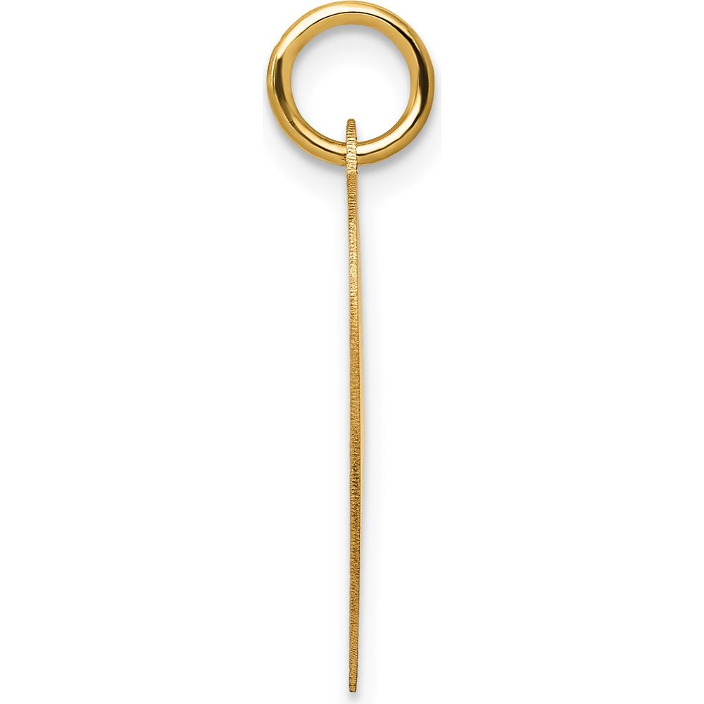 14K Yellow Gold Engravable Heart Charm Pendant - 18mm