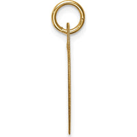 14K Yellow Gold Engravable Heart Charm Pendant - 22mm Length by Oro Pregiato