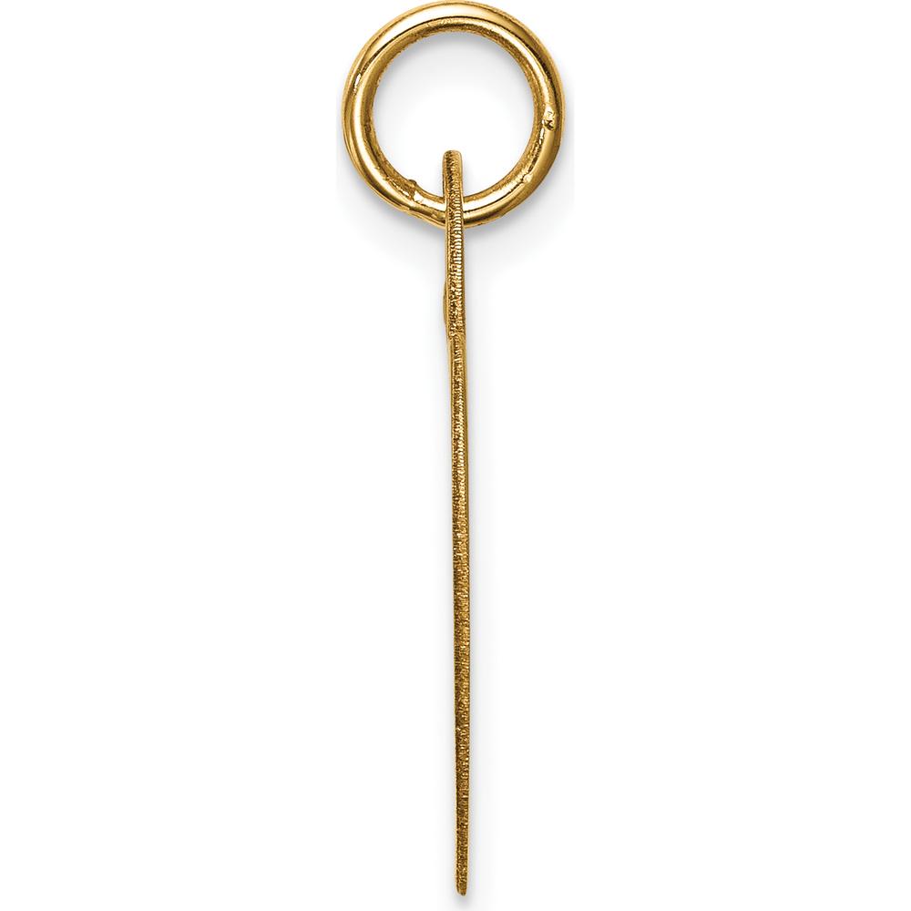 14K Yellow Gold Engravable Heart Charm Pendant - 22mm Length by Oro Pregiato