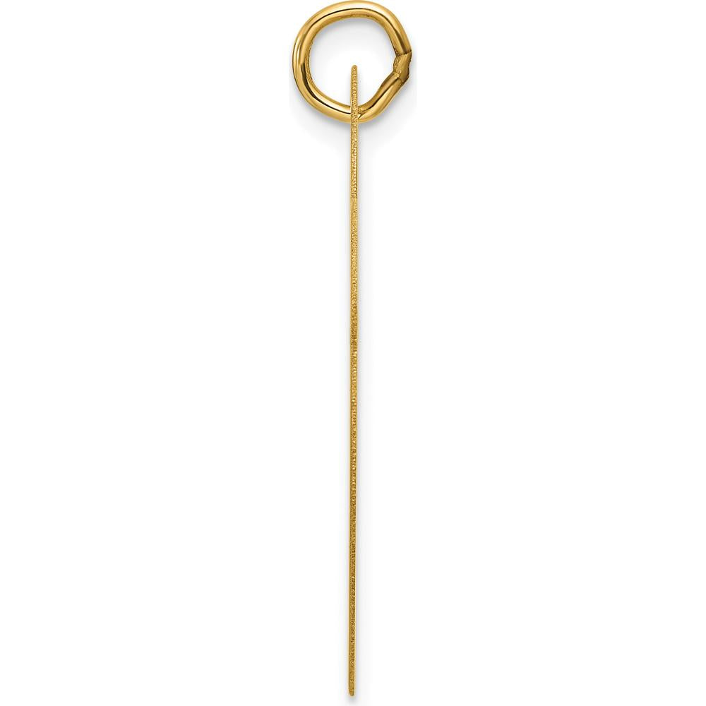 14K Yellow Gold Engravable Heart Charm Pendant - Polished Finish by Oro Pregiato