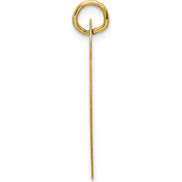 14K Yellow Gold Engravable Heart Charm Pendant - Solid Polished Finish by Oro Pregiato