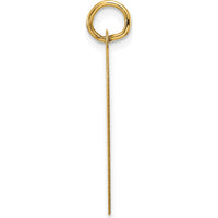 14K Yellow Gold Engravable Heart Disc Charm - Personalized Pendant by Oro Pregiato