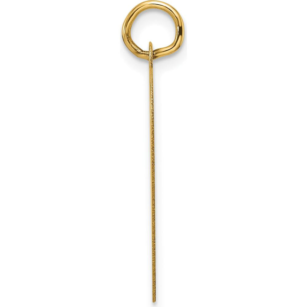 14K Yellow Gold Engravable Heart Disc Charm - Personalized Pendant by Oro Pregiato