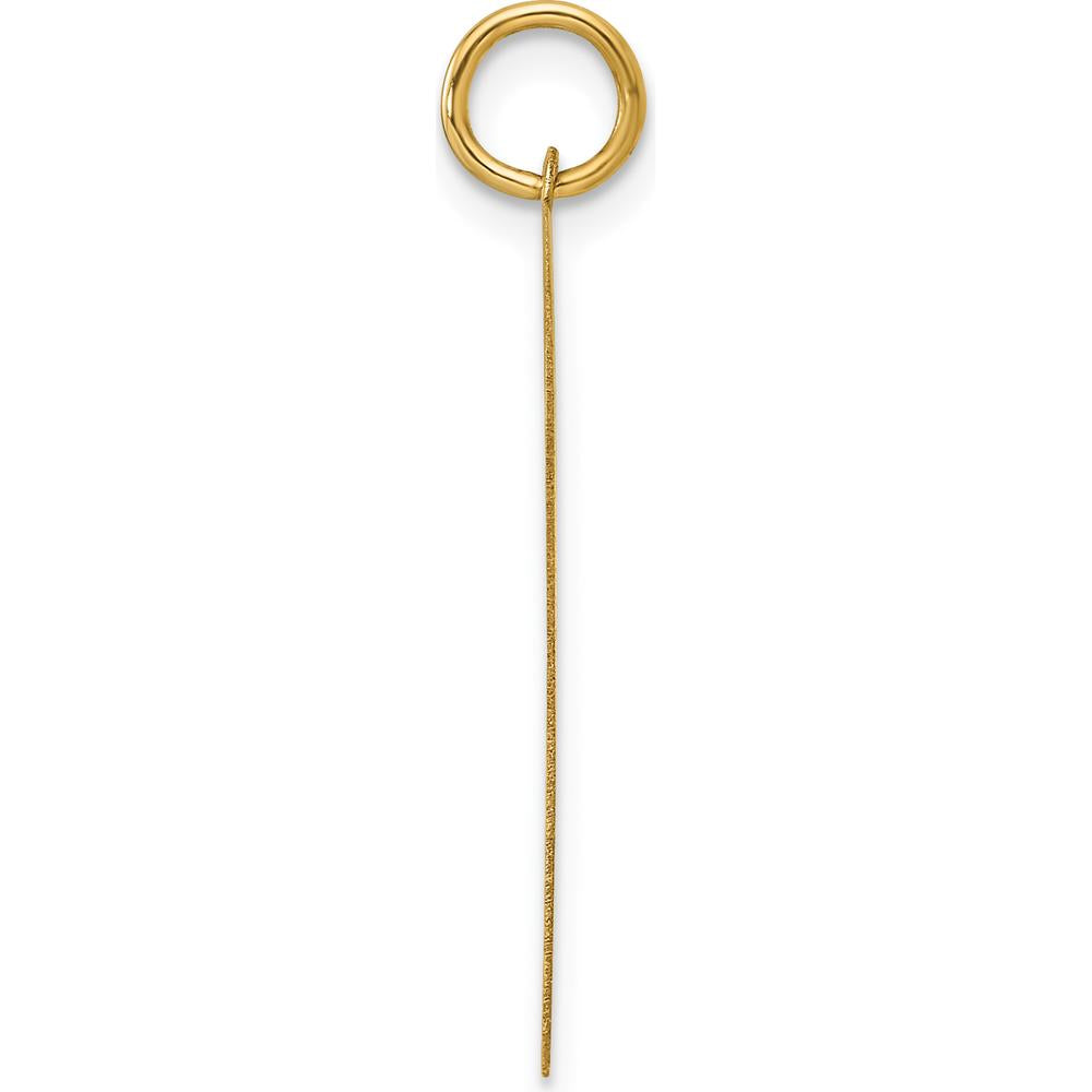 14K Yellow Gold Engravable Heart Disc Charm - Personalized, Polished Finish by Oro Pregiato