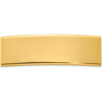 14K Yellow Gold Engravable ID Plate Pendant - 48mm x 14mm by Oro Pregiato