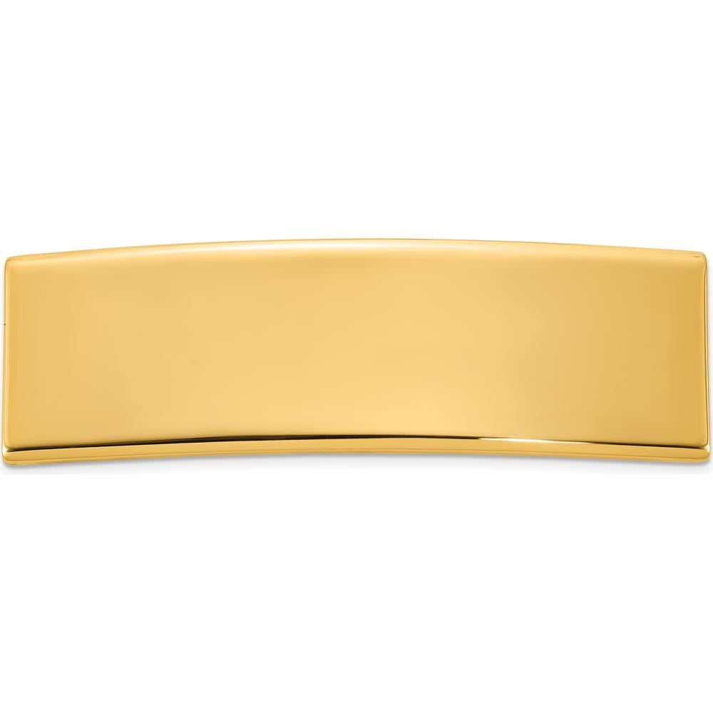 14K Yellow Gold Engravable ID Plate Pendant - 48mm x 14mm by Oro Pregiato